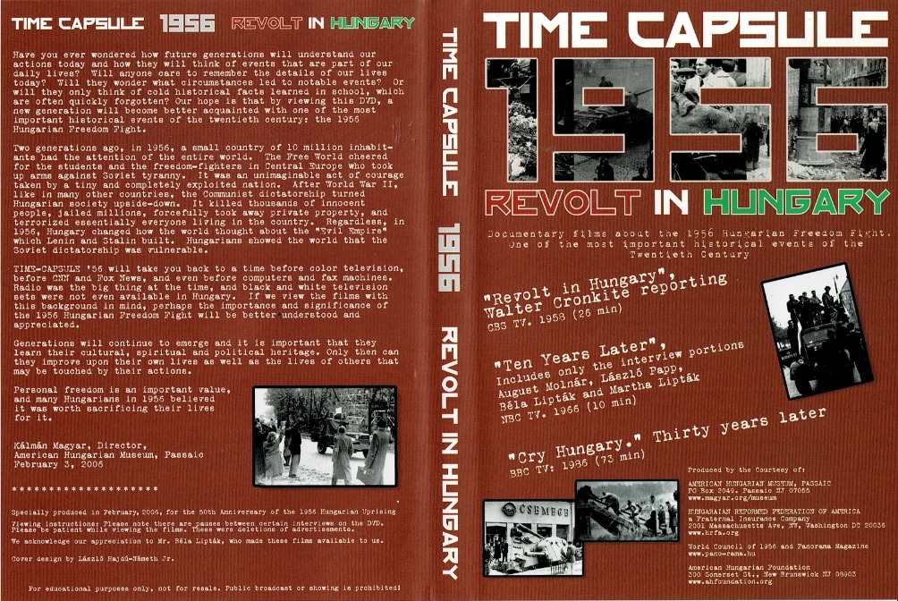 Time Capsule 1956 - Revolt in Hungary Eredeti DVD Borító